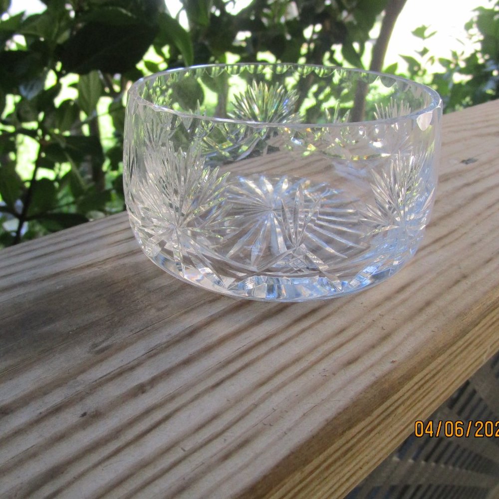 Vintage RARE Edinburgh Crystal STAR OF EDINBURGH Pattern 4" Rose Bowl